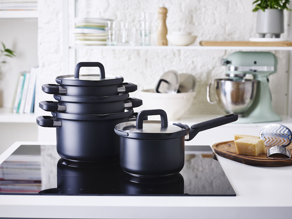 BK Flow Cool Black RVS - pannenset 4-delig