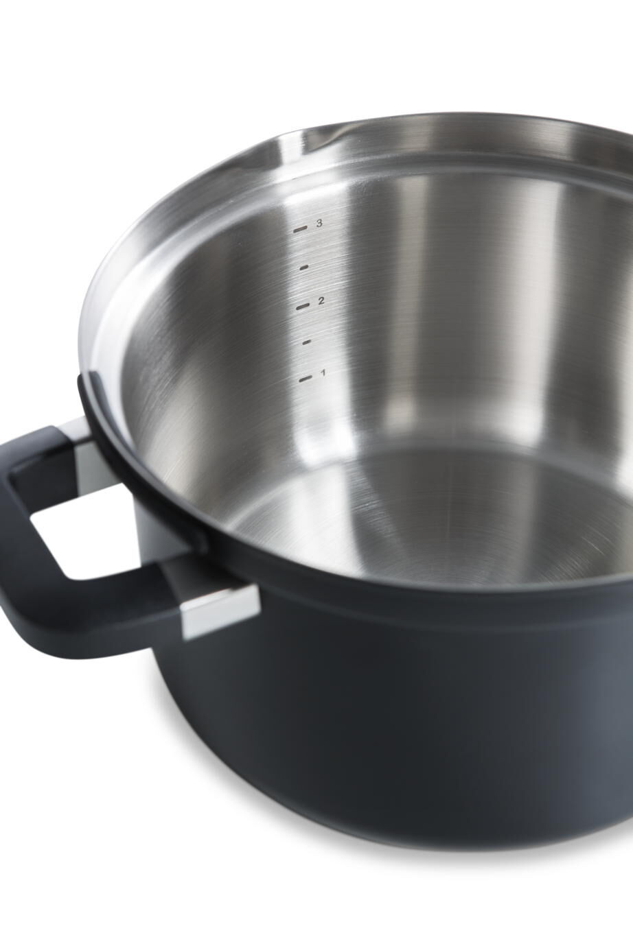 BK Flow Cool Black RVS - Literaanduiding in de pan