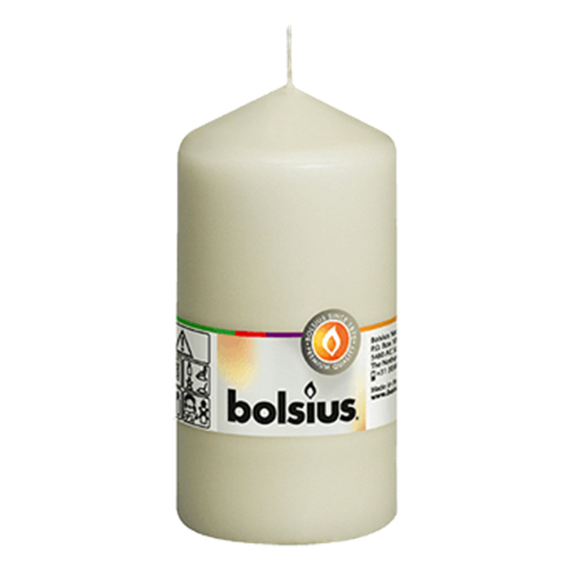 Bolsius stompkaarsen - in diverse formaten - in ivoor of wit