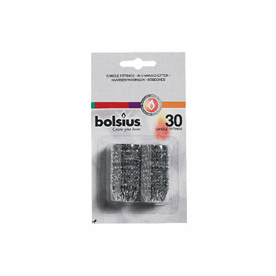 Bolsius aluminium kaarsenpassingen blister 30 stuks