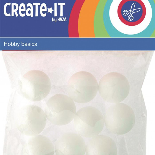 Haza Create-it polystyreen bollen ø25mm 10 stuks