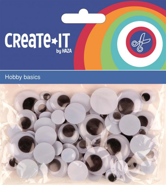 Haza Create-it wiebel ogen 75 stuks