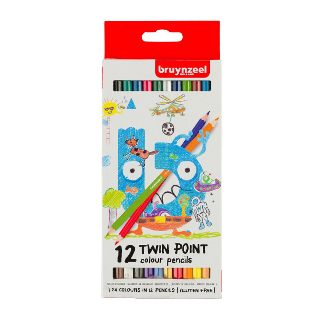 Bruynzeel Kids kleurpotloden Twin Points 12 stuks