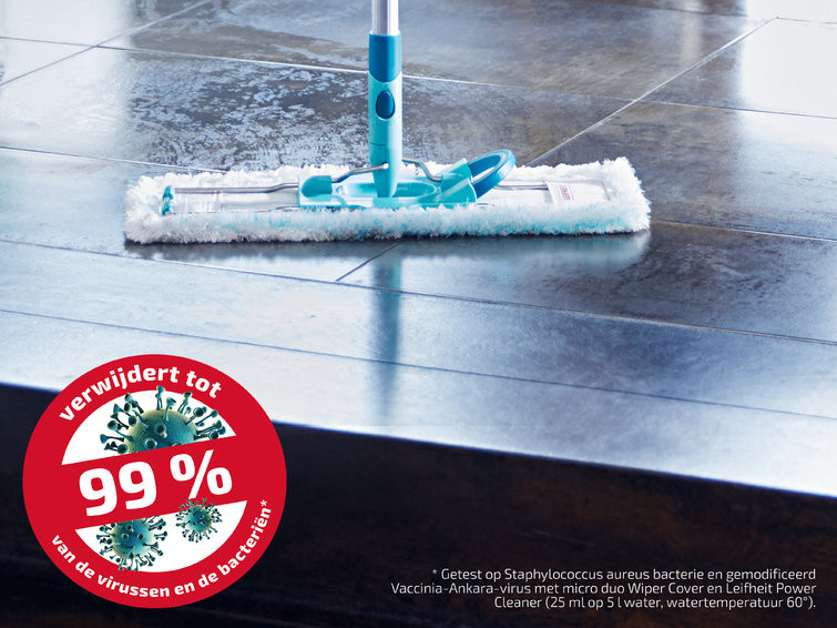 Leifheif Profi XL vloerwisser - verwijdert tot 99% van de virussen en bacterieën