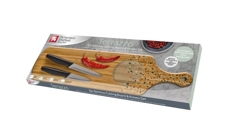 Richardson Sheffield Terrazzo snijplank inclusief 2 messen